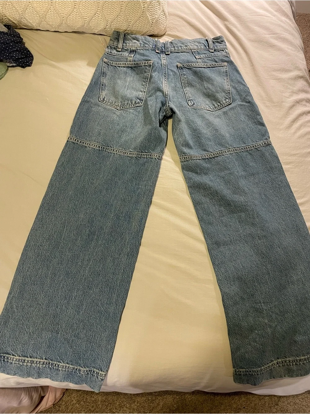 Free people movement Wide-Leg Blue Denim Jeans